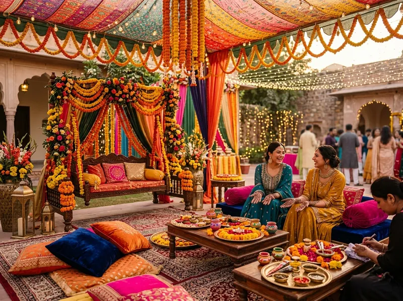 Mehndi Ceremony Setup